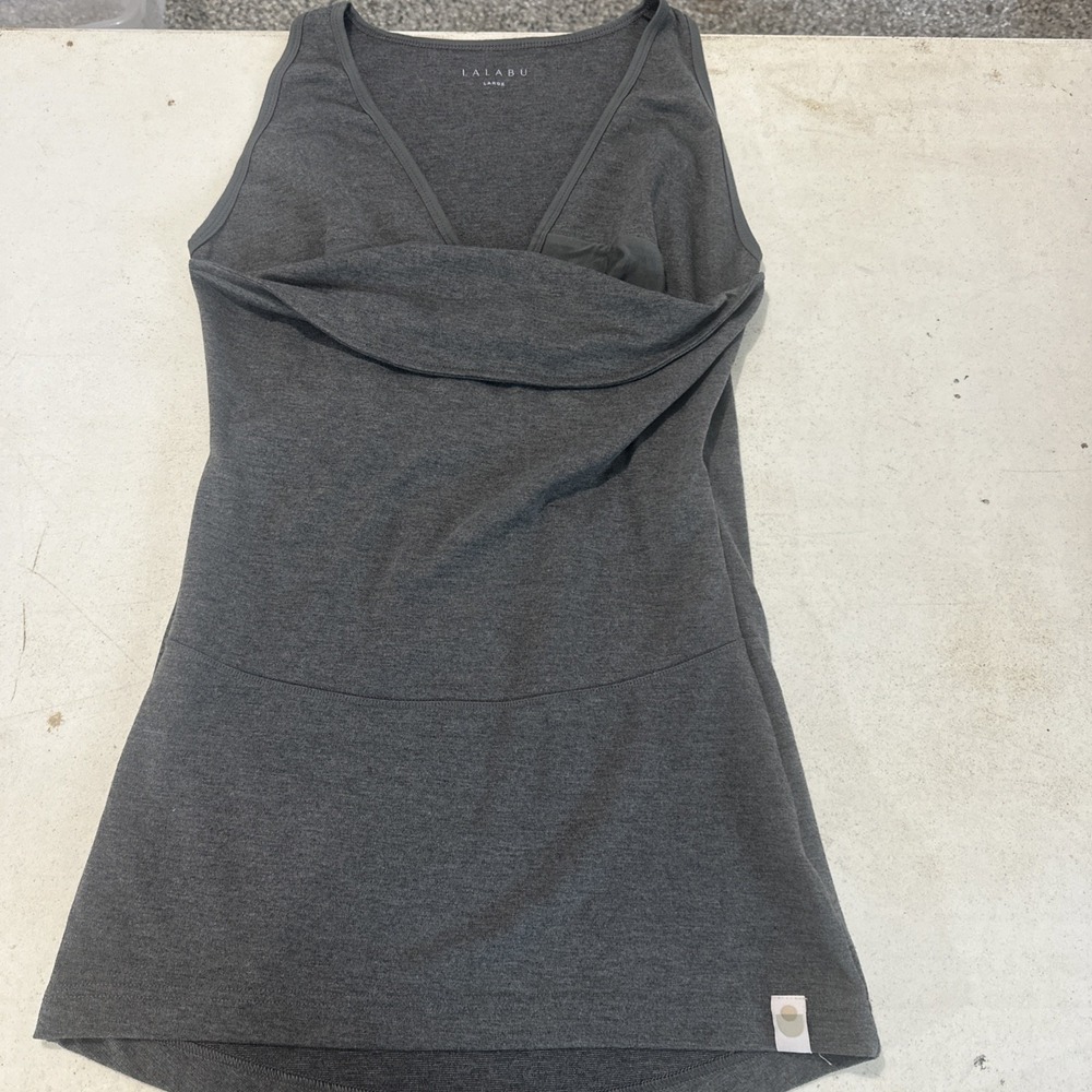 Lalabu Women's Gray Baby Wearing Soothe Tank Top Size Large